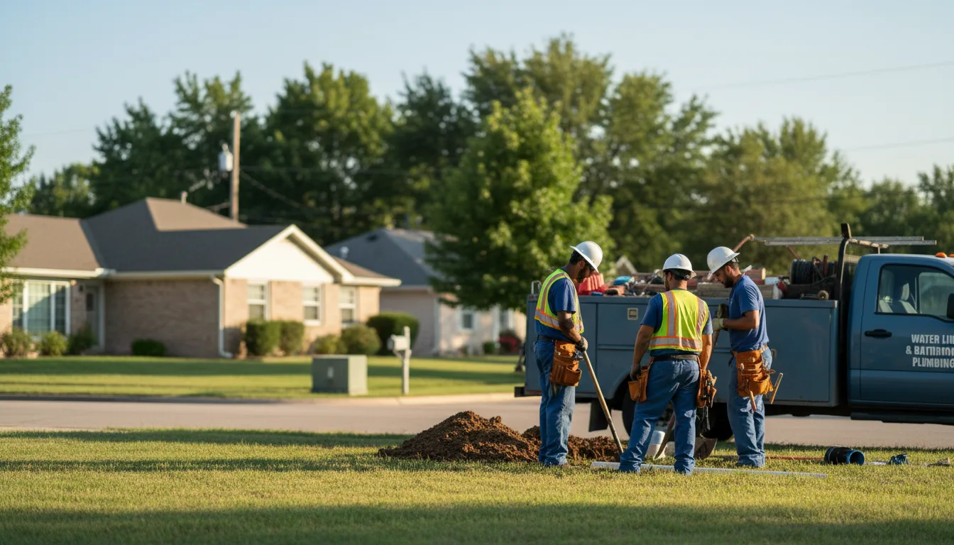 Residential water line and bathroom plumbing service in Irvine, KY